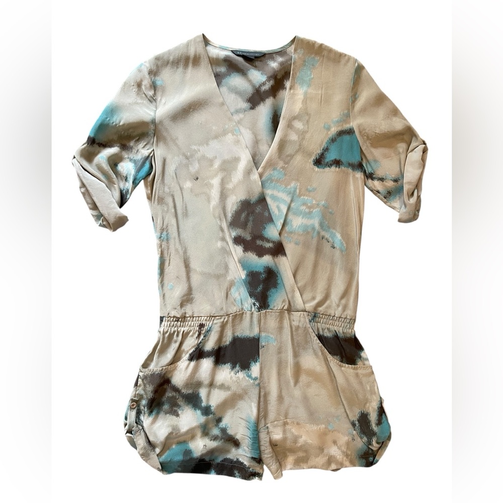 Printed Silk Romper - Small